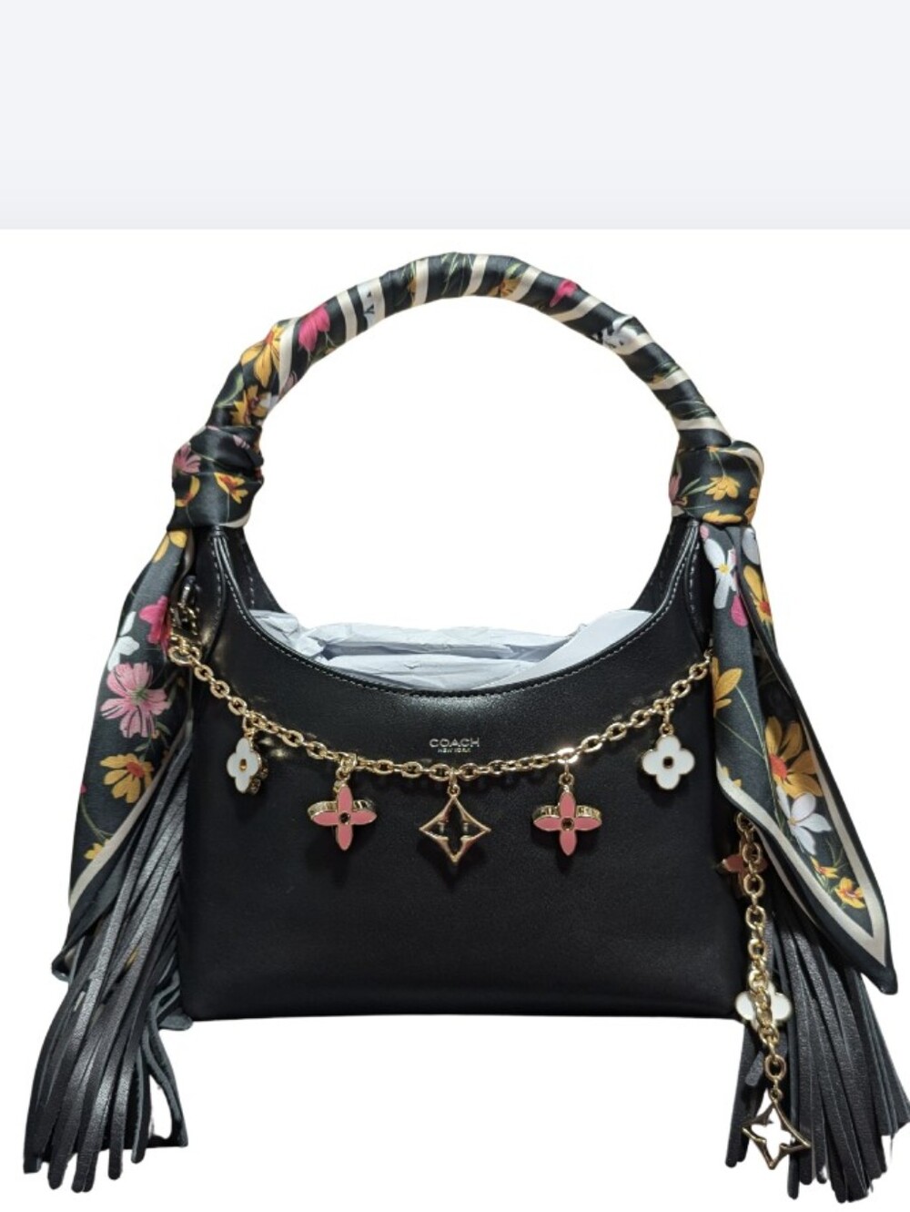 Coach Brooklyn Fringe Shoulder Bag 23 - Picture 4 of 11